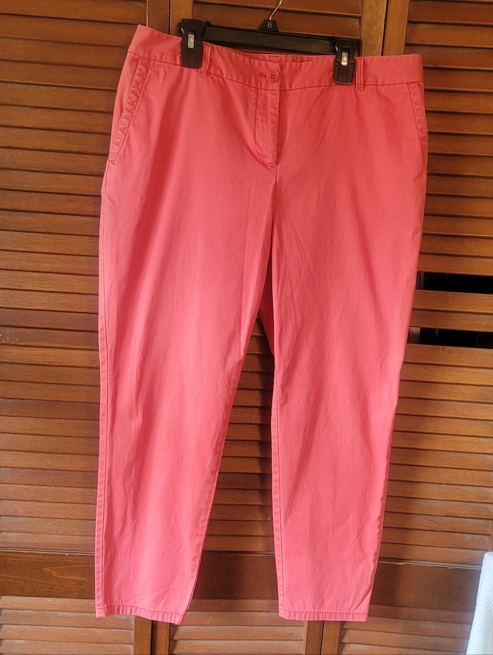 Talbots Coral Pink Straight-Leg Ankle Pants Size 8P